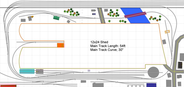 13x23 layout in a shed