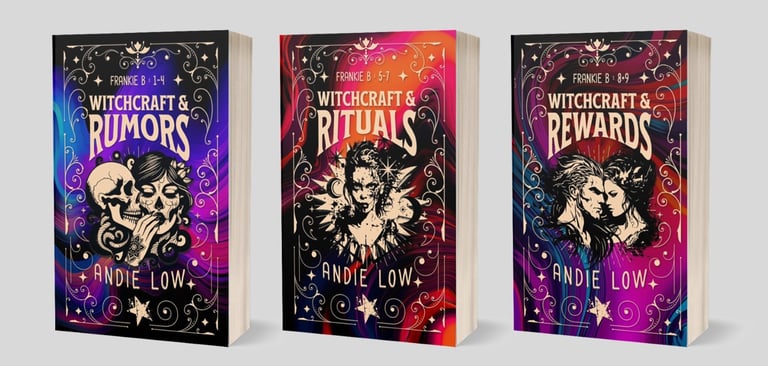 Paperback covers of the Witchcraft Triology