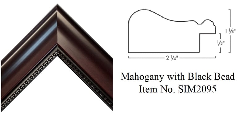 Mahogany with Black Bead Picture FrameItem No. SIM2095
