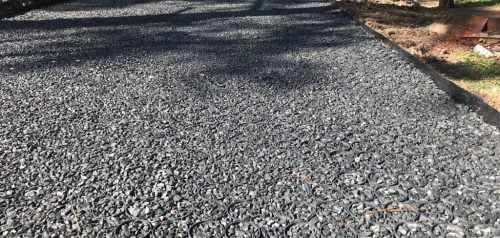 old gravel driveway newly refurbished