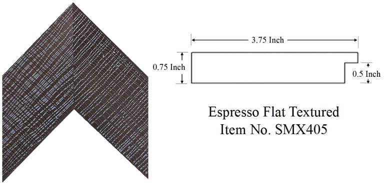 Espresso Flat Textured Picture Frame Item No. SMX405