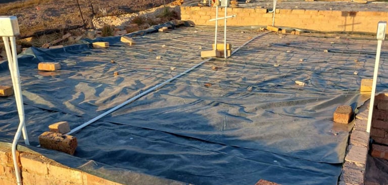 Slab prep for new home foundation in Krugersdorp