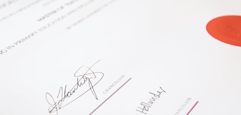 a signed certificate