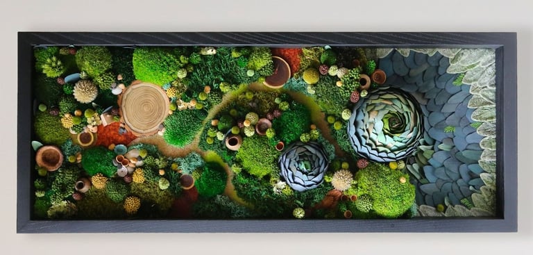 Tableau végétal réalisé par Sophie Court de l'Atelier Origine