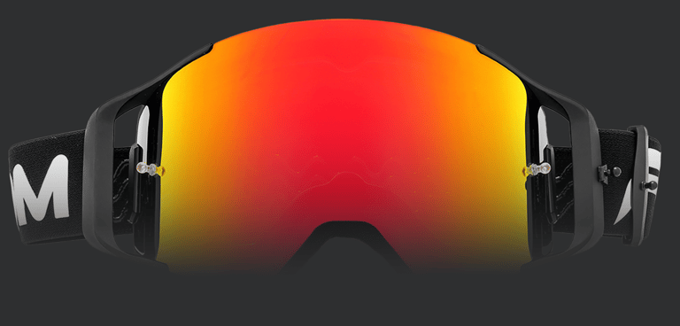 Masque de motocross noir et rouge