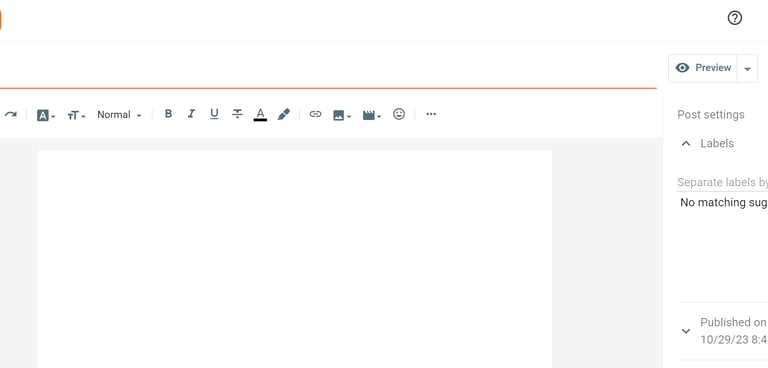 blogger post
