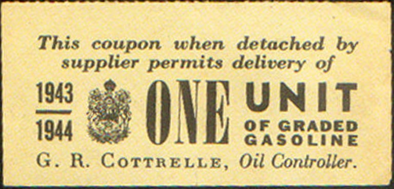 Gasoline ration coupon