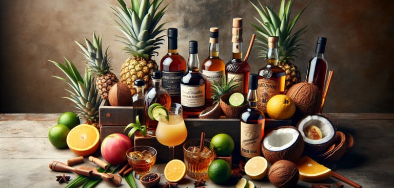 Le rhum avec des produits frais