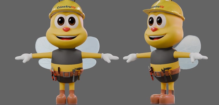 mascote 3D e personagem 3D