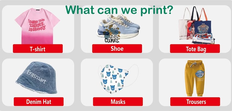 Máy in A4 DTF in được những gì?