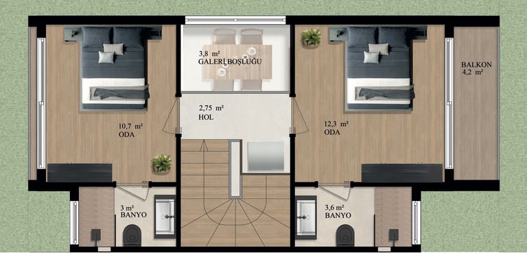 Villa Tip 3 - 1. Kat Planı