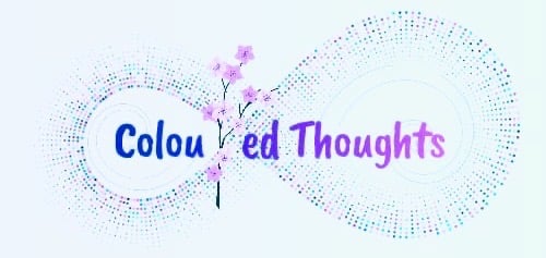 Coloured Thoughts logo featuring an infinity symbol with elements representing emotional wellbeing