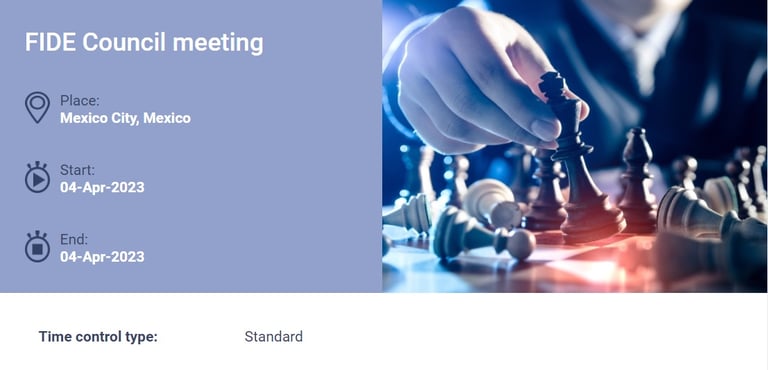 FIDE Council meeting April 2023 in Mexico 