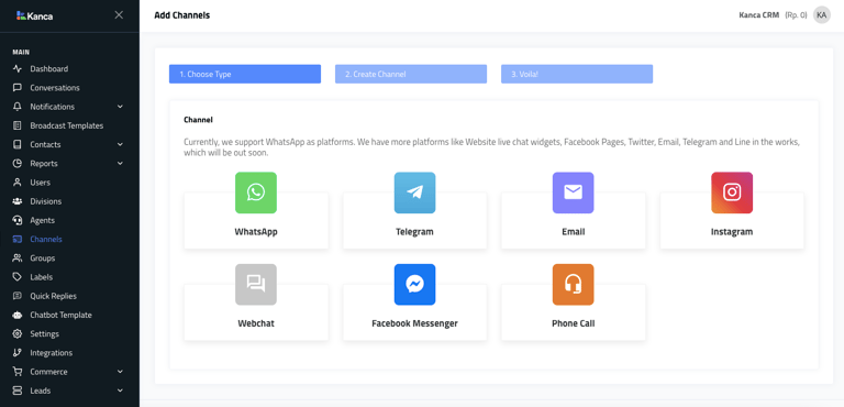 kanca omnichannel dashboard