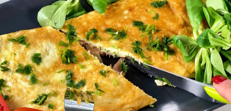 Fold and serve your savory omelette