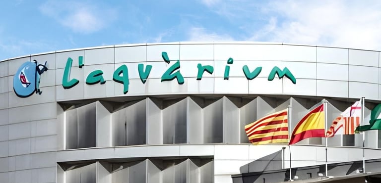 foto vista do aquario de barcelona