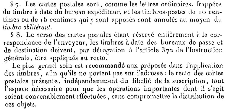 Instruction n°72 1873