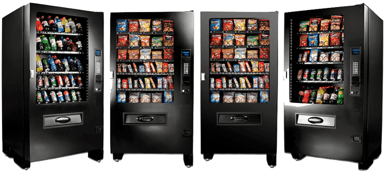 bank of vending machines