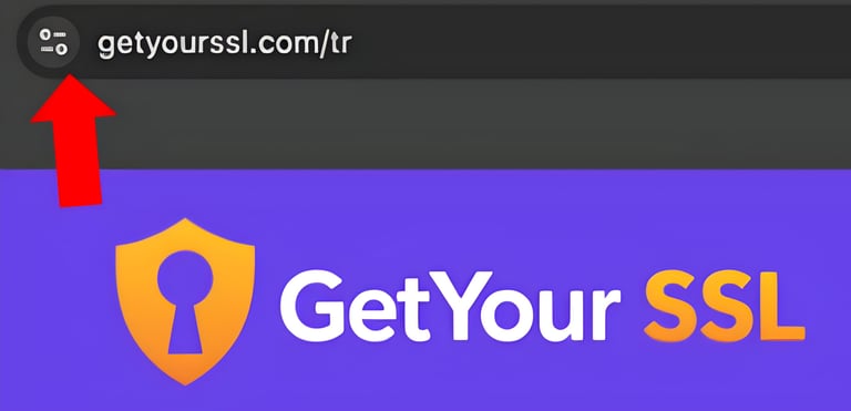üzerinde getyourssl.com url'si yazan ve bu sitenin açık olduğu bir bilgisayar ekranı