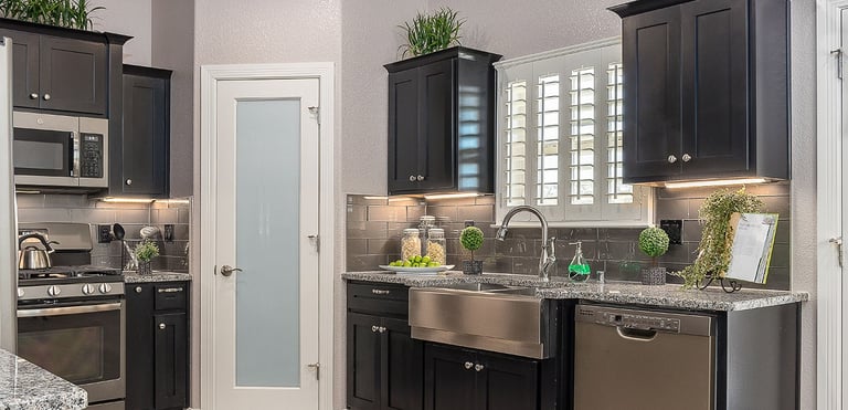 shutters in a kitchen