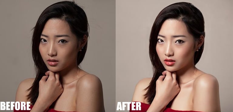 Advanced Make Up Enhancement Before and After