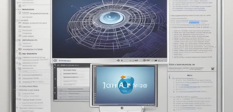 Website designer working on a modern webpage layout on a laptop.