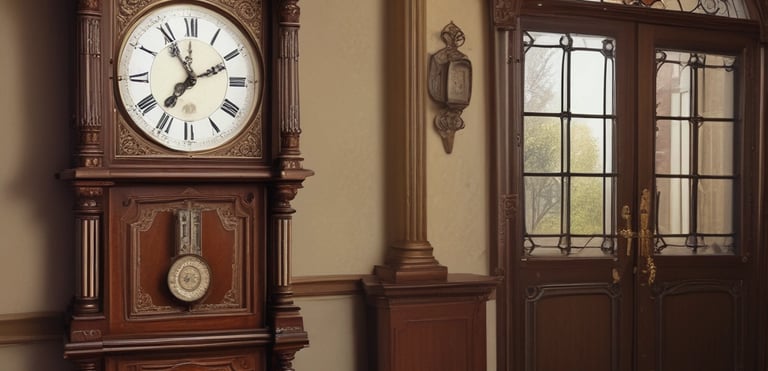 an antique grandfather clock