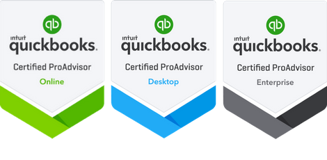 QuickBooks Certified ProAdvisor for online, desktop and enterprise.