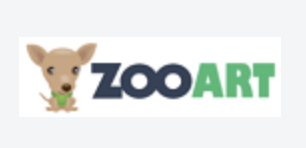 a dog sitting on a zoo zoo animal print