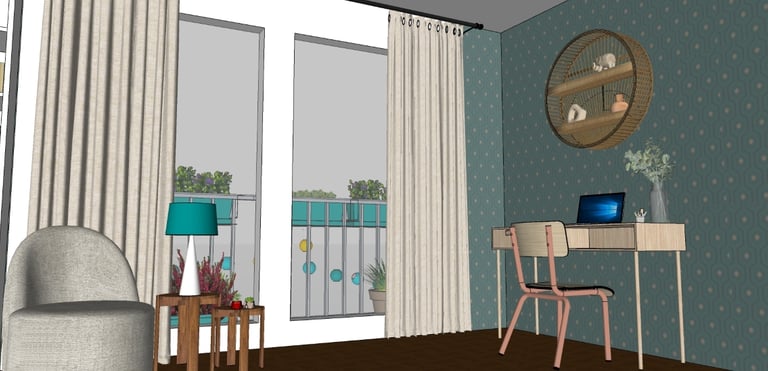Aménagement d'un balcon "projet Turquoise"