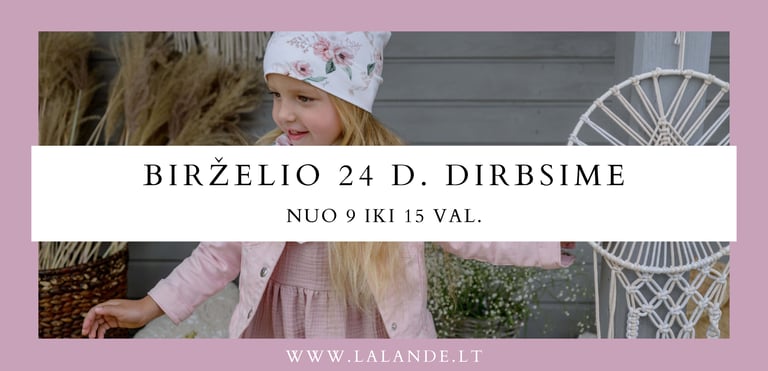 vaikisku rubu parduotuve lalande.lt birzelio 24 diena per jonines dirbs prekybos miestelyje urmas