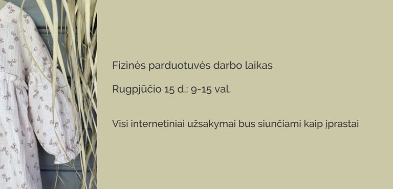 apranga vaikams lalande.lt rugpjucio 15 d. zolines dirbs prekybos miestelis urmas