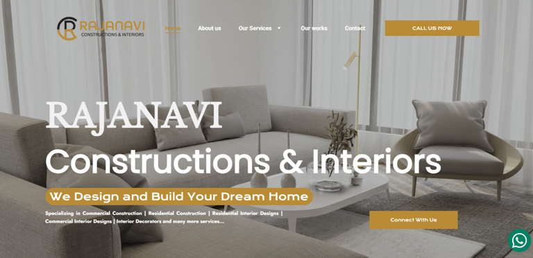 RAJANAVI CONSTRUCTION AND INTERIORS - WEBSITE DESIGNED BY SCARDO GROUPS