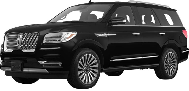 a black lincoln suv with a black background