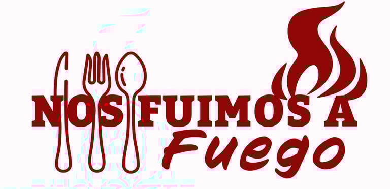 a logo for a restaurant called nos fuimos a fuego