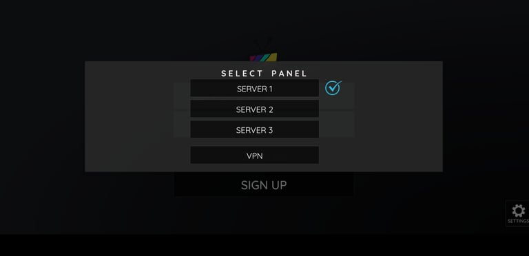Catchon tv app select a panel
