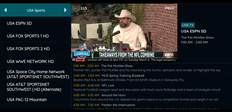access Live tv on the catchontv app