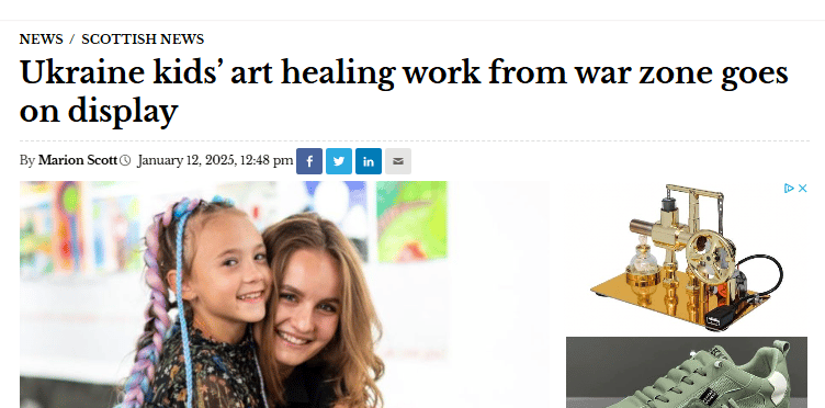 Childrin of War art. Scottish Sunday Post, Edinburgh, UK