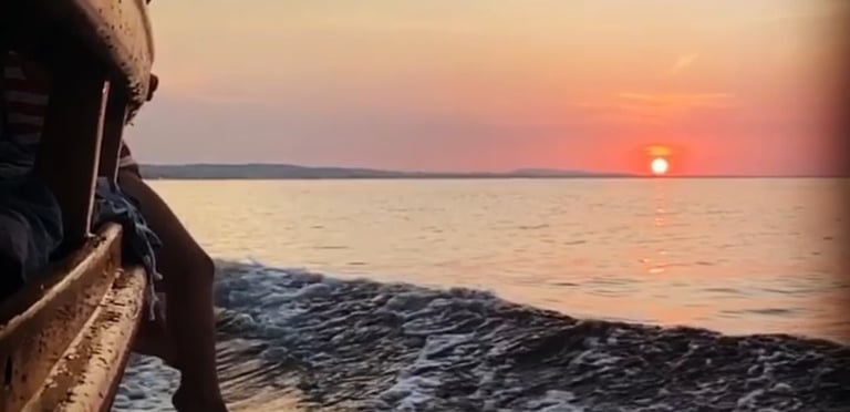Tramonto sul mare, riviera Romagnola