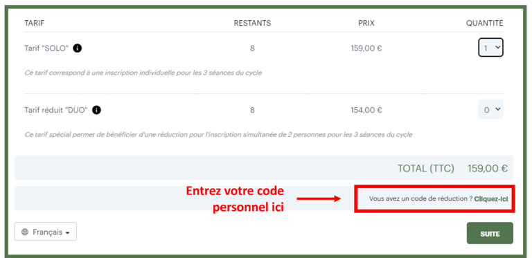 exemple utilisation code personnel cadeau oenologie dégustation vin lyon