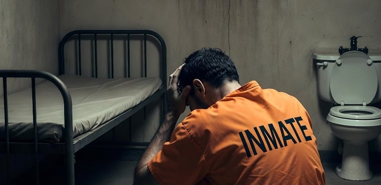 A father sits on the cold jail cell floor wondering how he's going to pay child support
