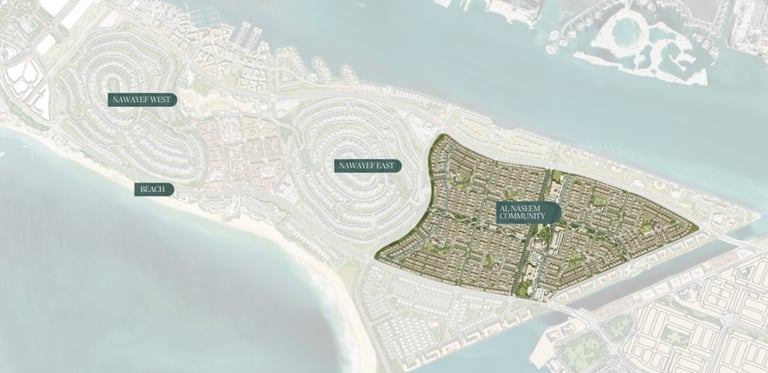 Al Naseem villas at Al Hudayriyat Island Abu Dhabi – modern off-plan homes