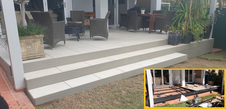 Tiles on a substructure over old tiles