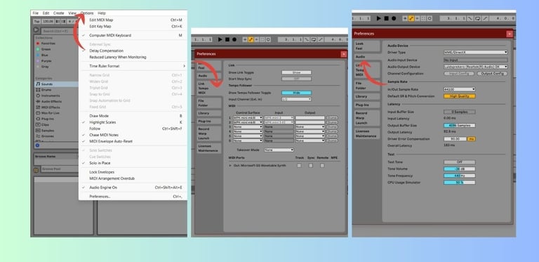 Setting up preferences