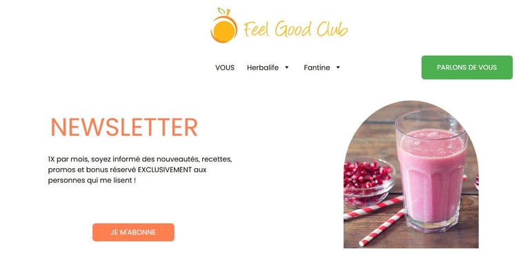 Comment s'abonner à la Newsletter Feel Good Club