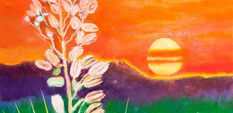 Yucca Sunrise by New Mexico Artist John Dick-Peddie