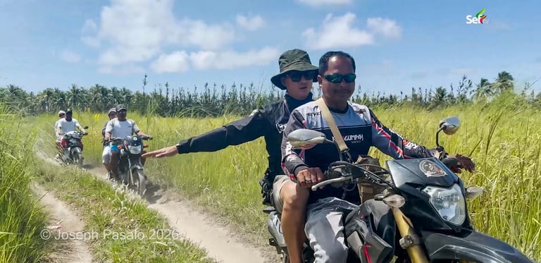 Riding Motorcycle in Jomalig Island