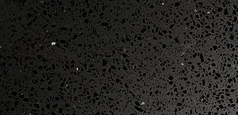 plancha de cuarzo galaxy negro