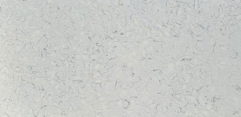 Plancha de cuarzo blanco texturizado traslúcido