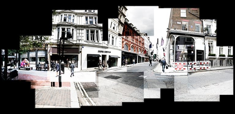 A very large joiner composition of New Bond Street